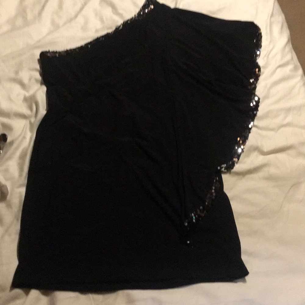 Black one shoulder dress